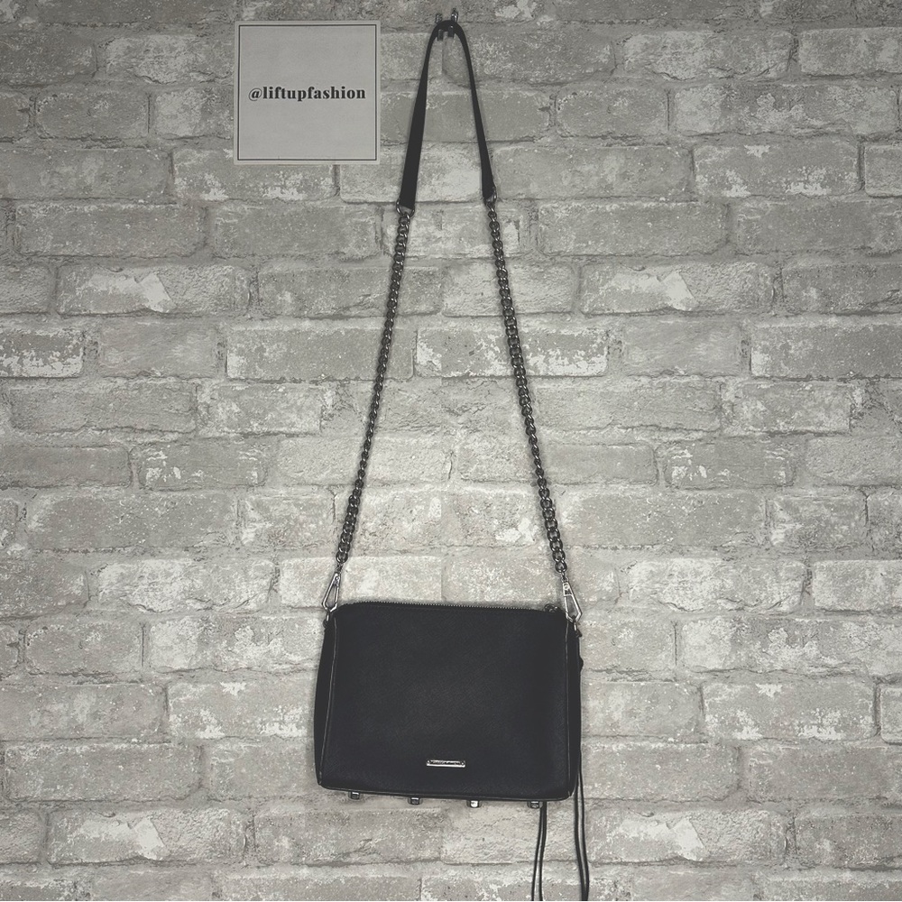 EUC Rebecca Minkoff 100% Genuine Leather Crossbody Bag ONE SIZE *Used (Black) - Picture 2 of 16
